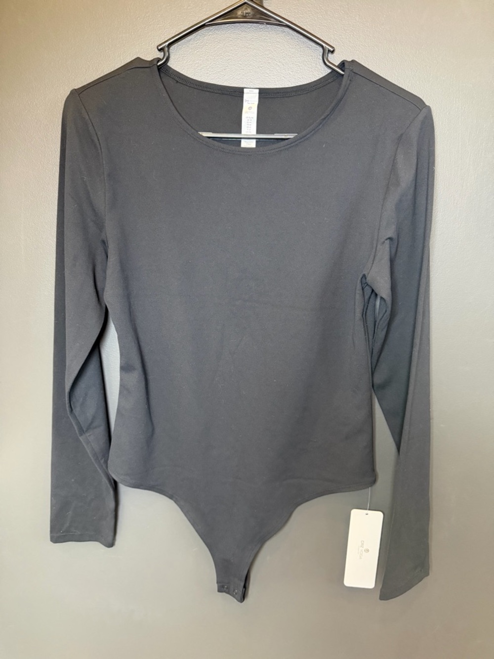 CRZ YOGA Women’s Black Long Sleeve Bodysuit NWT Size XL